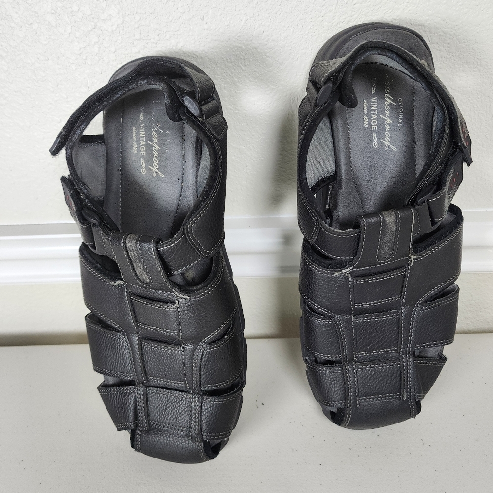 Weatherproof Vintage Men Caleb Black Sandal Size 11